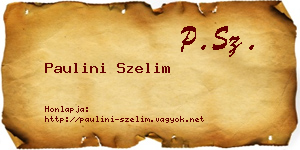 Paulini Szelim névjegykártya